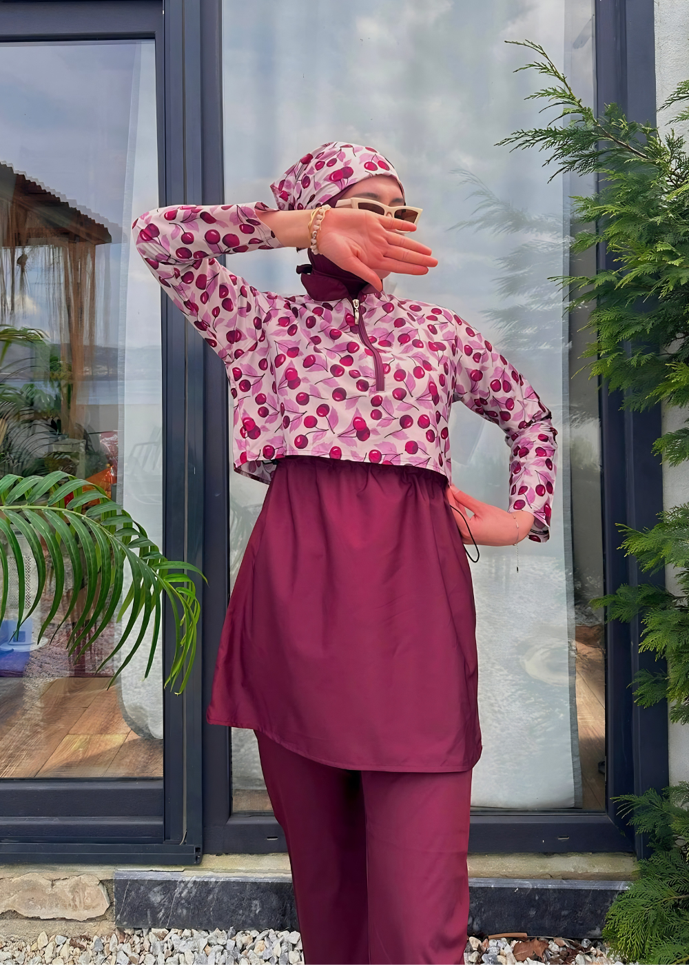 BURKINI CERISE